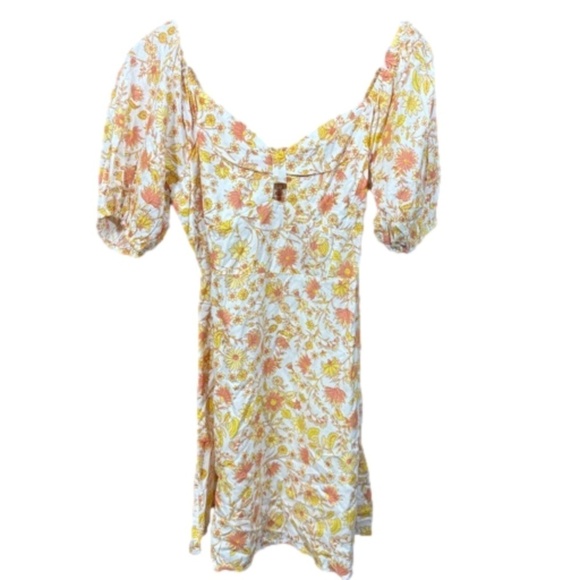 NWT Billabong Loving Life Puff Floral Mini Dress - Picture 5 of 9